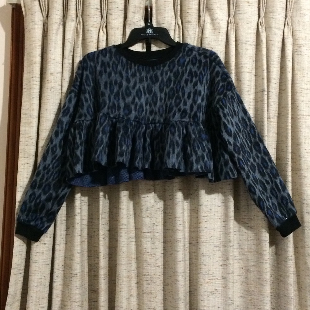 Urban Outfitters Faux Fur Peplum Top
